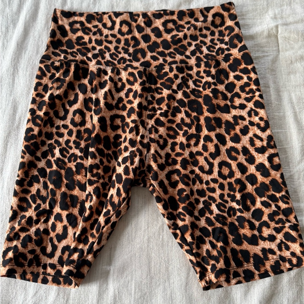 Leopard Print Biker Shorts